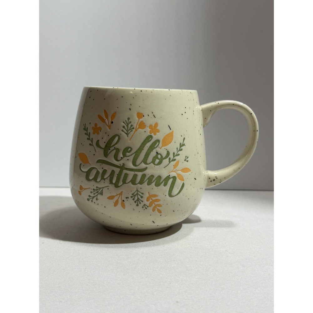 House Blend Mug Co Hello Autumn Speckled Ceramic Coffee Mug Fall Seasonal Cup